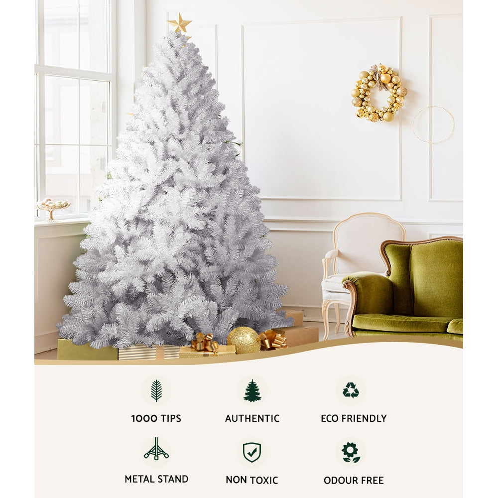 Christmas Tree | 2.1M | 1000 White Tips | Xmas Tree Decorations