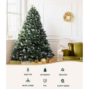 Christmas Tree | 2.4M | Snowy Xmas Tree Decoration | 1225 Tips