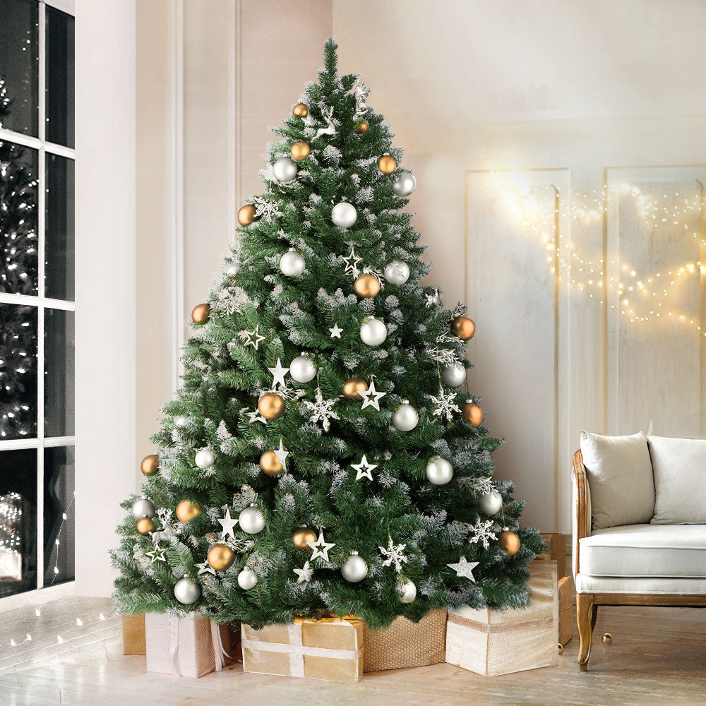 Christmas Tree | 2.4M | Snowy Xmas Tree Decoration | 1225 Tips