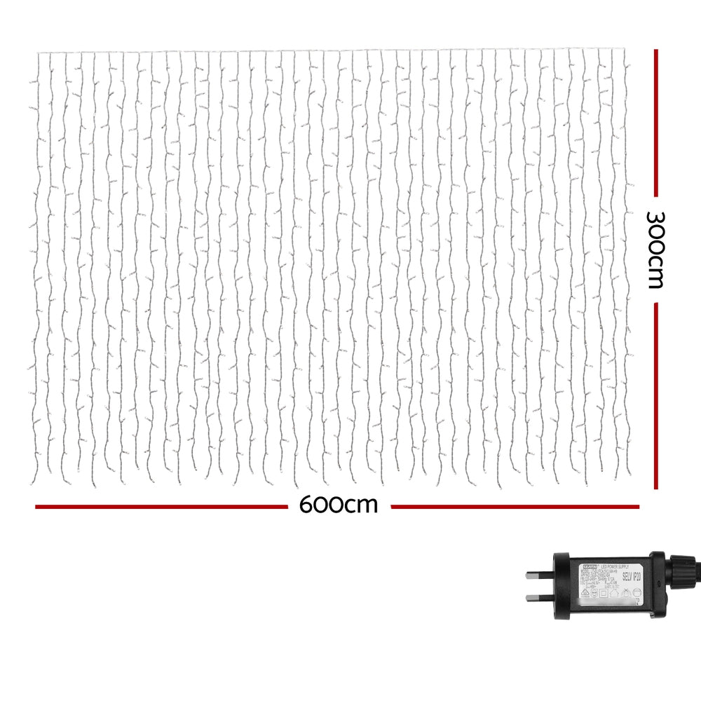 Christmas Curtain Lights | 3x6M | 960 LED | RGB Remote Control