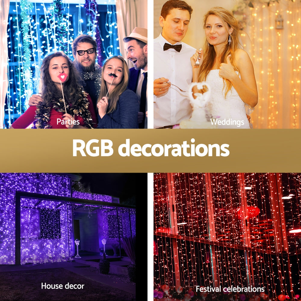 Christmas Curtain Lights | 3x6M | 960 LED | RGB Remote Control