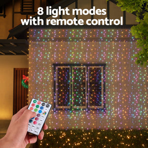 Christmas Curtain Lights | 3x6M | 960 LED | RGB Remote Control