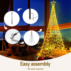 Christmas Tree | 3.6M | 800 LED | Solar Net Lights |  | Outdoor Xmas Lighting