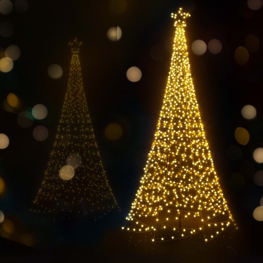 Christmas Tree | 3.6M | 800 LED | Solar Net Lights |  | Outdoor Xmas Lighting