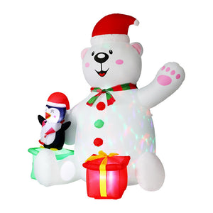 Inflatable Christmas Bear 1.8m | LED Light-Up Outdoor Decoration