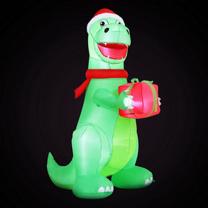 Inflatable Christmas Dinosaur 1.8m | LED Light-Up Outdoor Decoration