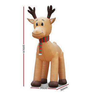 Christmas Inflatable Reindeer | 5M | Illuminated Decorations