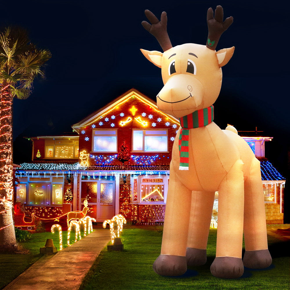 Christmas Inflatable Reindeer | 5M | Illuminated Decorations
