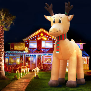 Christmas Inflatable Reindeer | 5M | Illuminated Decorations