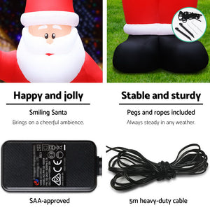 Christmas Inflatable Santa | 5M | Illuminated Decorations