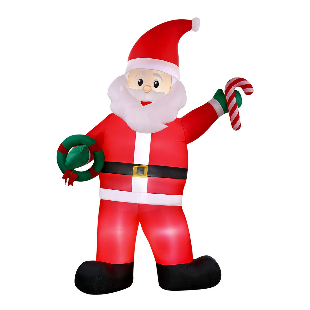 Christmas Inflatable Giant Santa 3.8m | LED Illuminated Outdoor Xmas Decoration