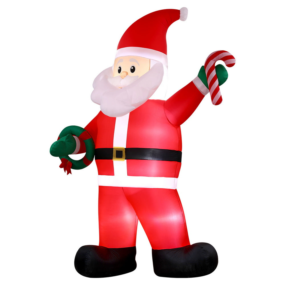 Christmas Inflatable Giant Santa 3.8m | LED Illuminated Outdoor Xmas Decoration