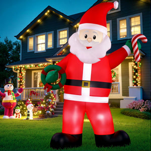 Christmas Inflatable Giant Santa 3.8m | LED Illuminated Outdoor Xmas Decoration