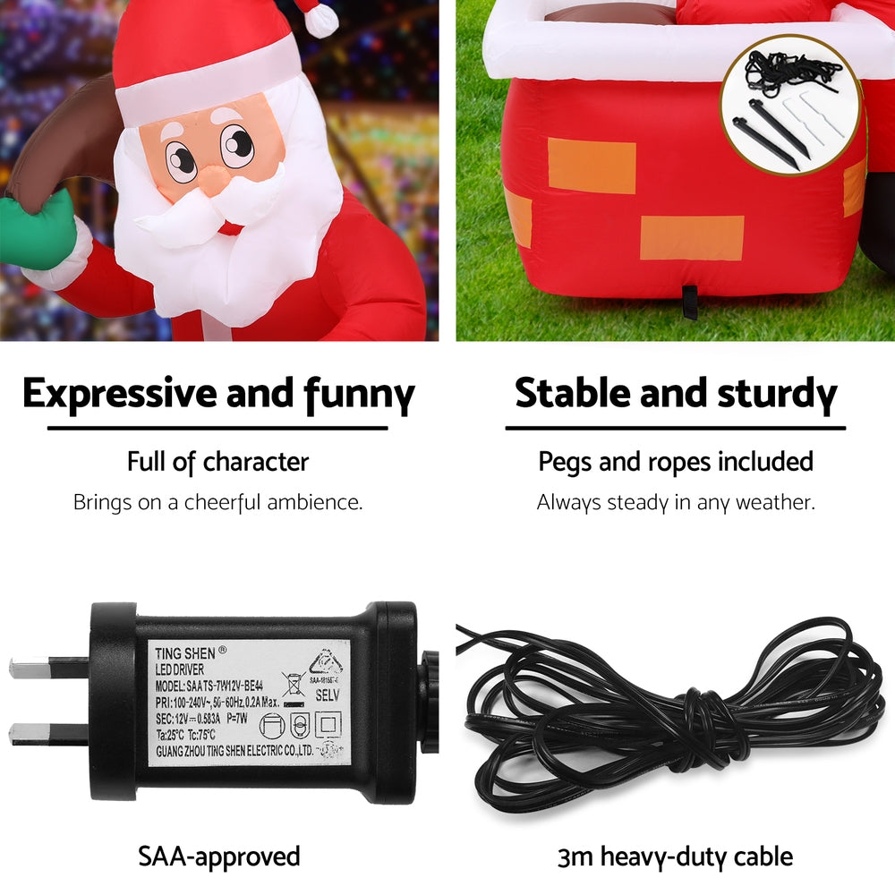 Christmas Inflatable Santa | LED Illuminated Decorations |  | Holiday Display