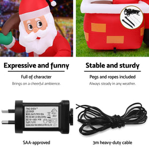 Christmas Inflatable Santa | LED Illuminated Decorations |  | Holiday Display