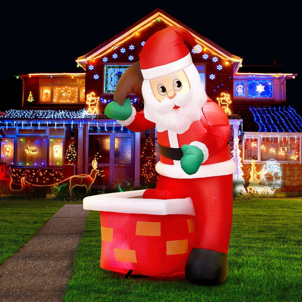Christmas Inflatable Santa | LED Illuminated Decorations |  | Holiday Display