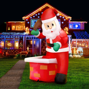 Christmas Inflatable Santa | LED Illuminated Decorations |  | Holiday Display