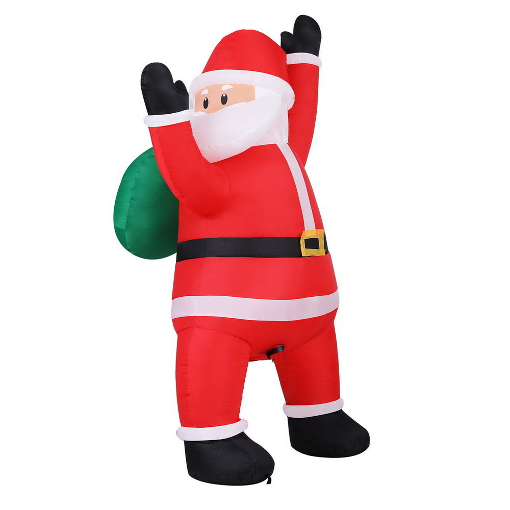 Christmas Inflatable Santa Climbing 1.9m | LED Illuminated Outdoor Decoration