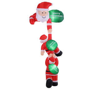 Inflatable Climbing Santa 2.5m | LED Light-Up Xmas Decoration