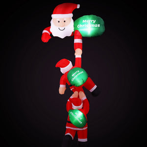 Inflatable Climbing Santa 2.5m | LED Light-Up Xmas Decoration
