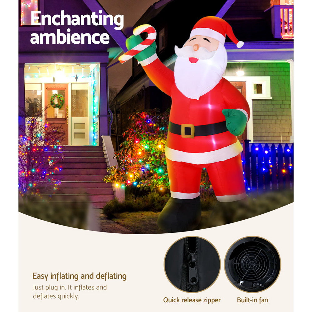 Christmas Inflatable Santa | 3M | Illuminated Decorations