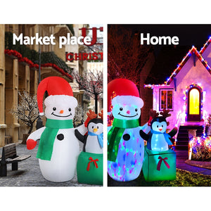 Christmas Inflatable Snowman | 1.8M | Illuminated Decorations