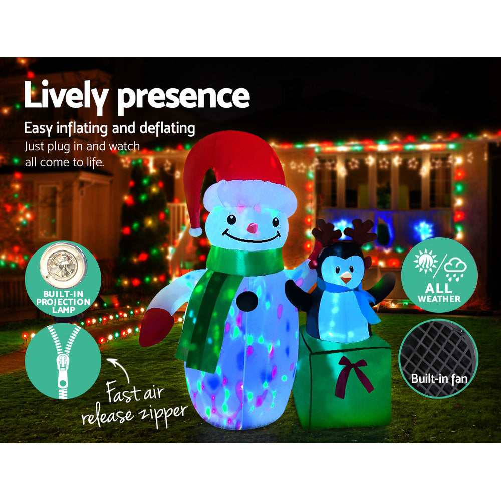 Christmas Inflatable Snowman | 1.8M | Illuminated Decorations