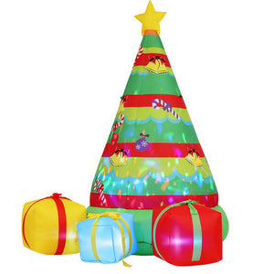 Inflatable Gift Tree 2.2m | Flashing LED Christmas Decoration