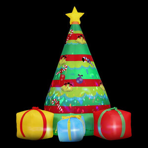 Inflatable Gift Tree 2.2m | Flashing LED Christmas Decoration