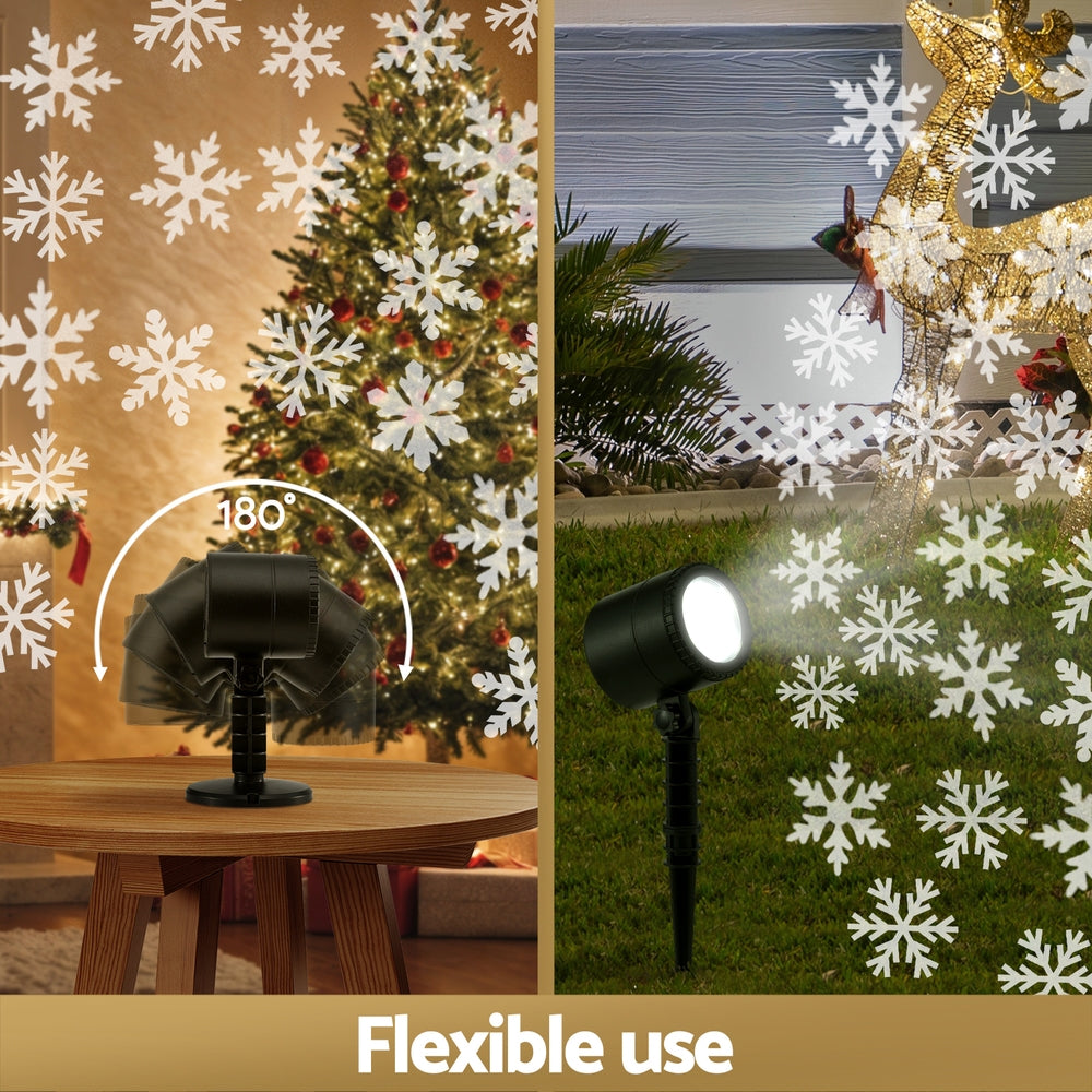 Christmas Laser Light Projector | Indoor & Outdoor Snowflake Pattern LED Lighting