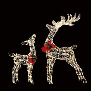 Christmas Lights | 2 PCS | 170 LED | Fairy Light Reindeer Decorations |  | Festive Lighting