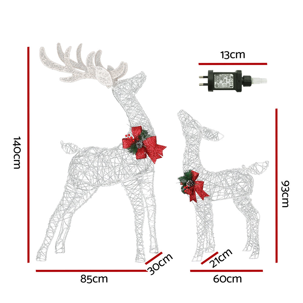 Christmas Lights | 2 PCS | 170 LED | Fairy Light Reindeer Decorations |  | Festive Lighting