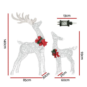 Christmas Lights | 2 PCS | 170 LED | Fairy Light Reindeer Decorations |  | Festive Lighting