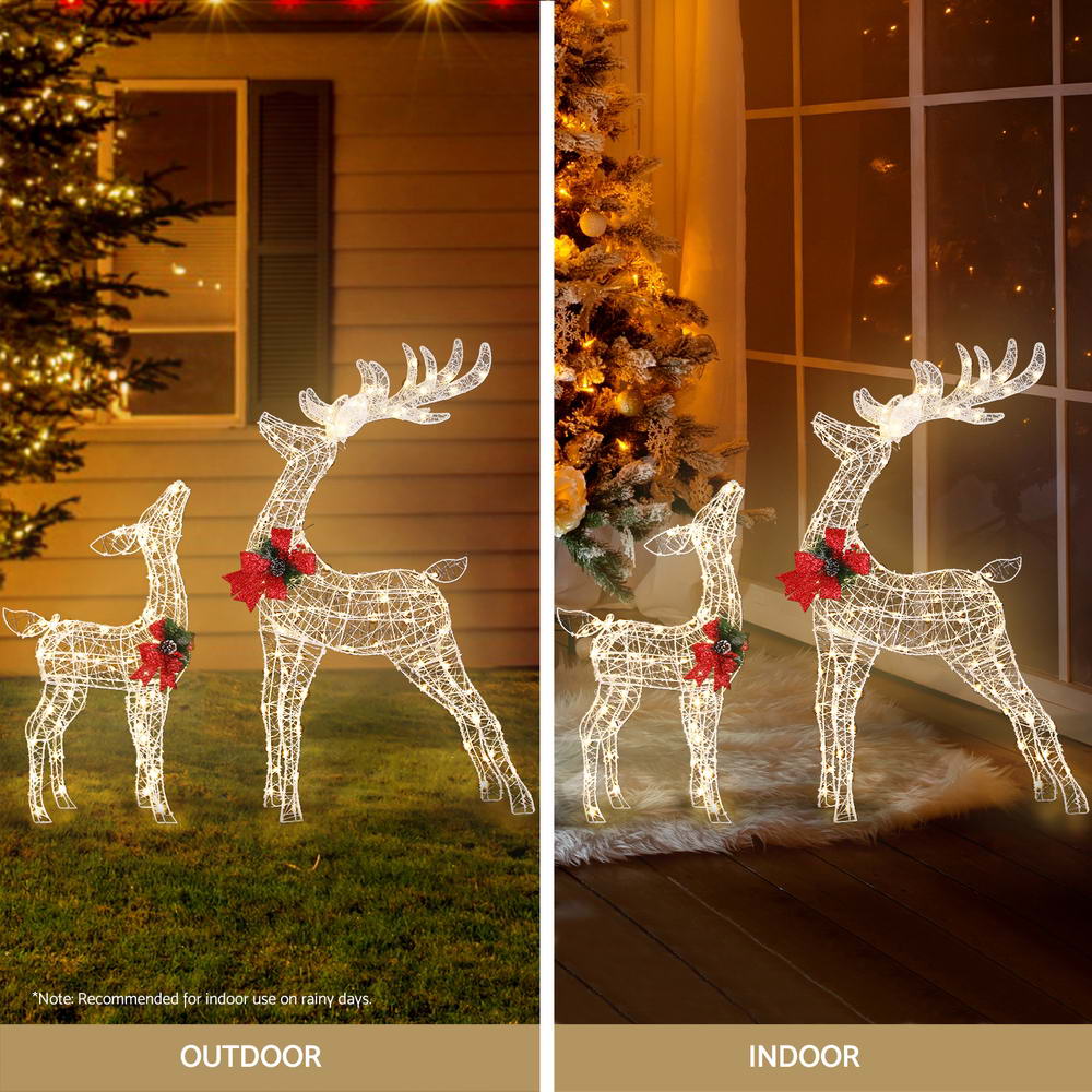 Christmas Lights | 2 PCS | 170 LED | Fairy Light Reindeer Decorations |  | Festive Lighting