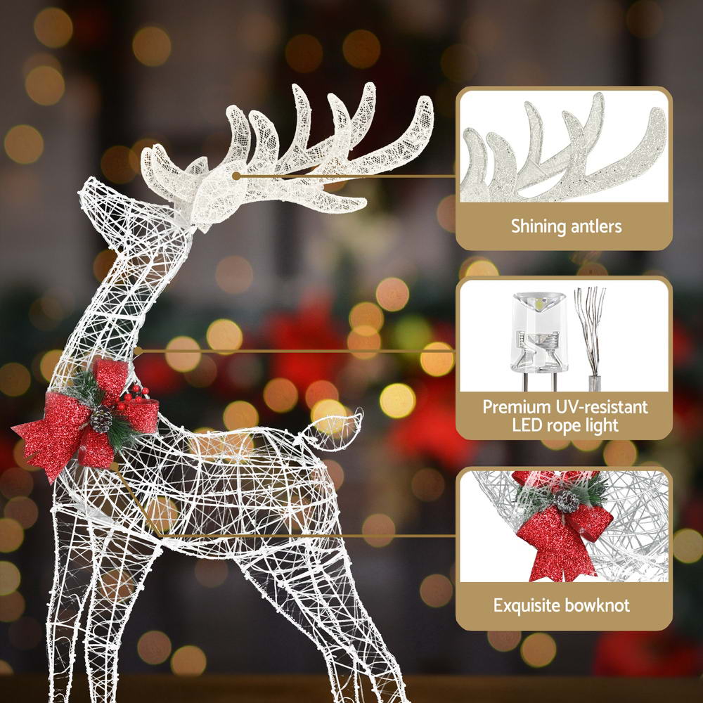 Christmas Lights | 2 PCS | 170 LED | Fairy Light Reindeer Decorations |  | Festive Lighting
