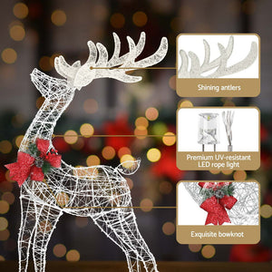 Christmas Lights | 2 PCS | 170 LED | Fairy Light Reindeer Decorations |  | Festive Lighting