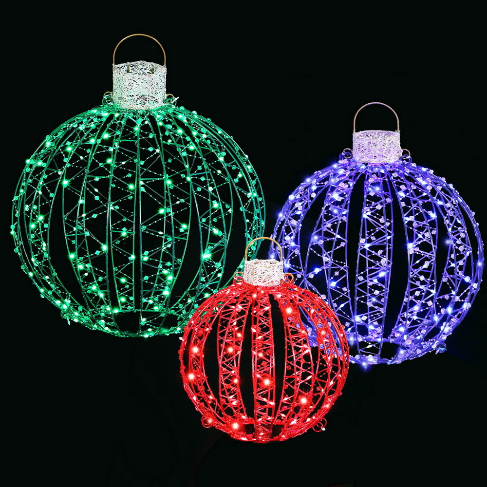 Christmas Fairy Lights 320 LED | 3 Piece Ball Decoration Set | Indoor & Outdoor Xmas Lighting