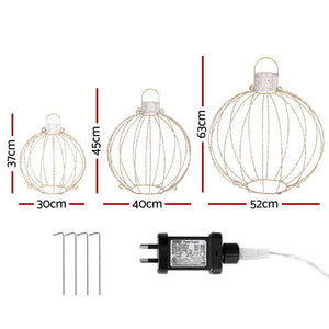Christmas Fairy Lights 320 LED | 3 Piece Ball Decoration Set | Indoor & Outdoor Xmas Lighting