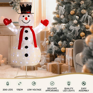 Christmas Lights | 1.7M | 200 LED | Fairy Light Snowman Decorations |  | Xmas Decor