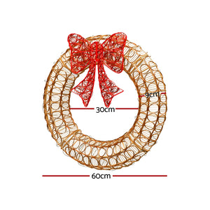 Christmas Lights | 0.6M | 160 LED | Motif Solar Wreath | Xmas Decorations |