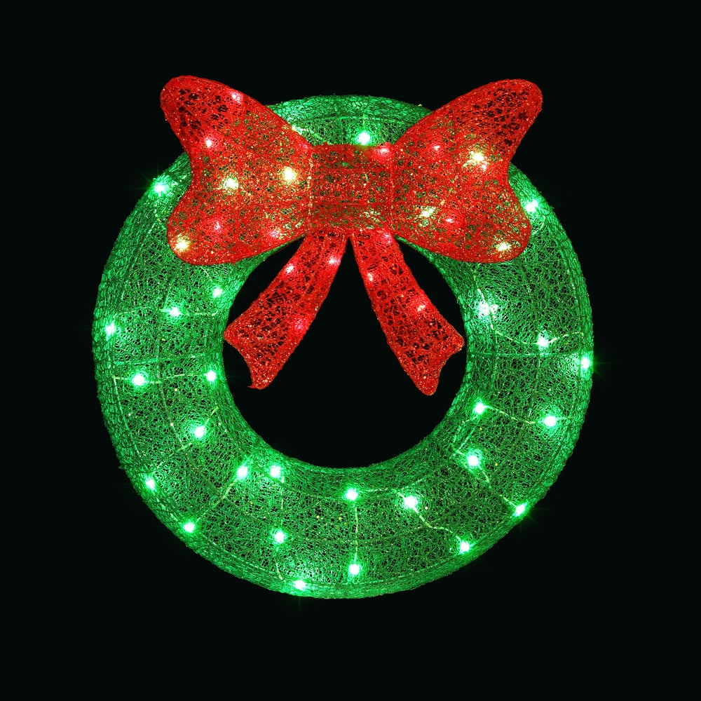 Christmas Lights | 0.6M | 50 LED | Motif Solar Wreath | Xmas Decorations |