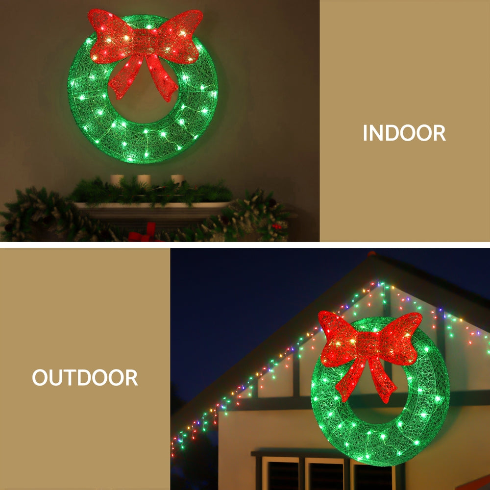 Christmas Lights | 0.6M | 50 LED | Motif Solar Wreath | Xmas Decorations |