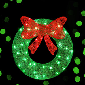 Christmas Lights | 0.6M | 50 LED | Motif Solar Wreath | Xmas Decorations |