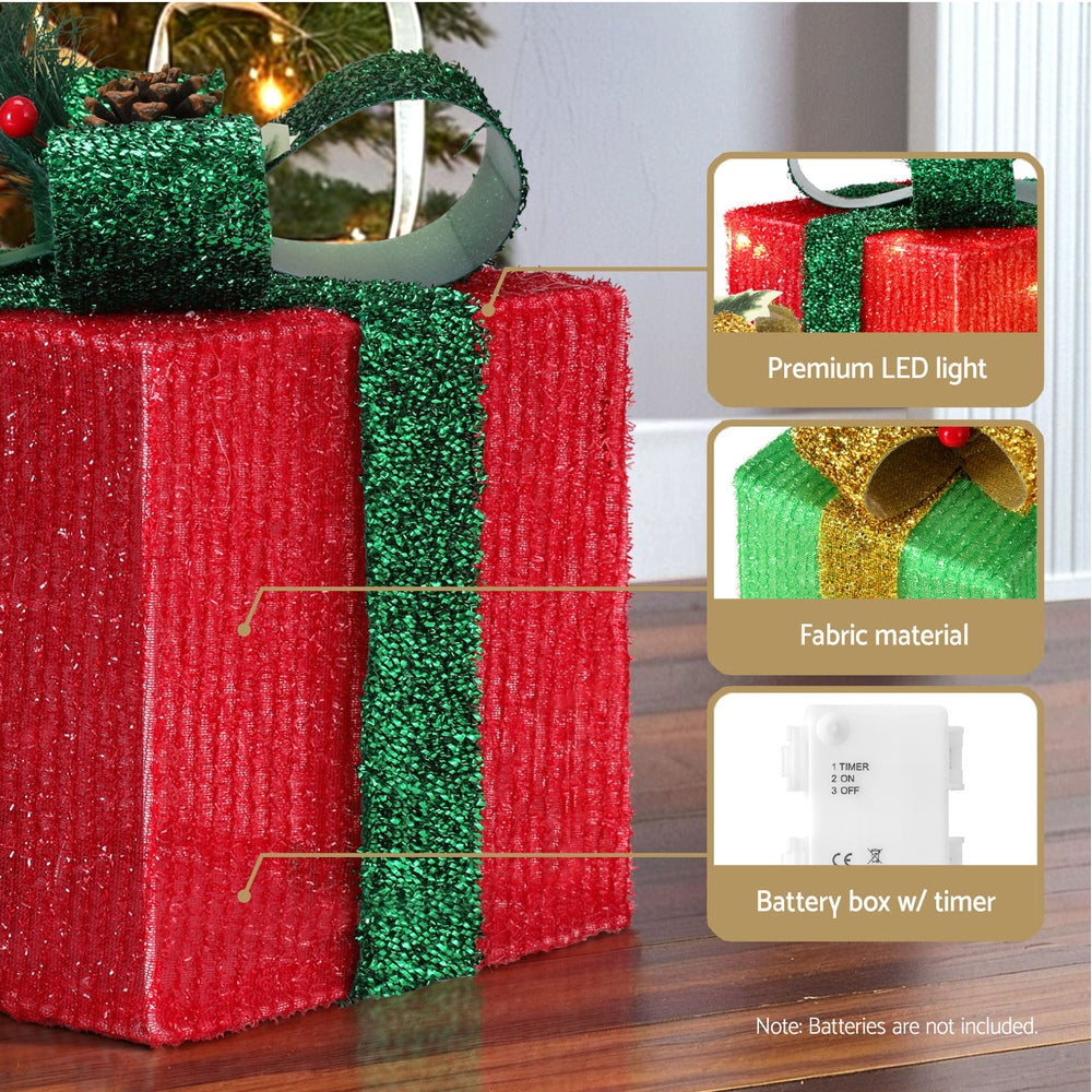 Christmas Lights | 3 PCS | 60 LED | Fairy Light Gift Box |  | Holiday Decor