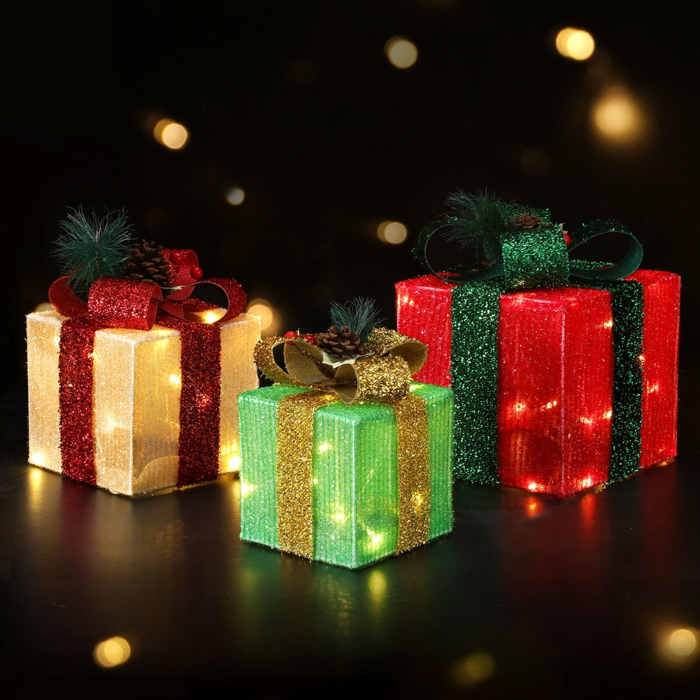 Christmas Lights | 3 PCS | 60 LED | Fairy Light Gift Box |  | Holiday Decor
