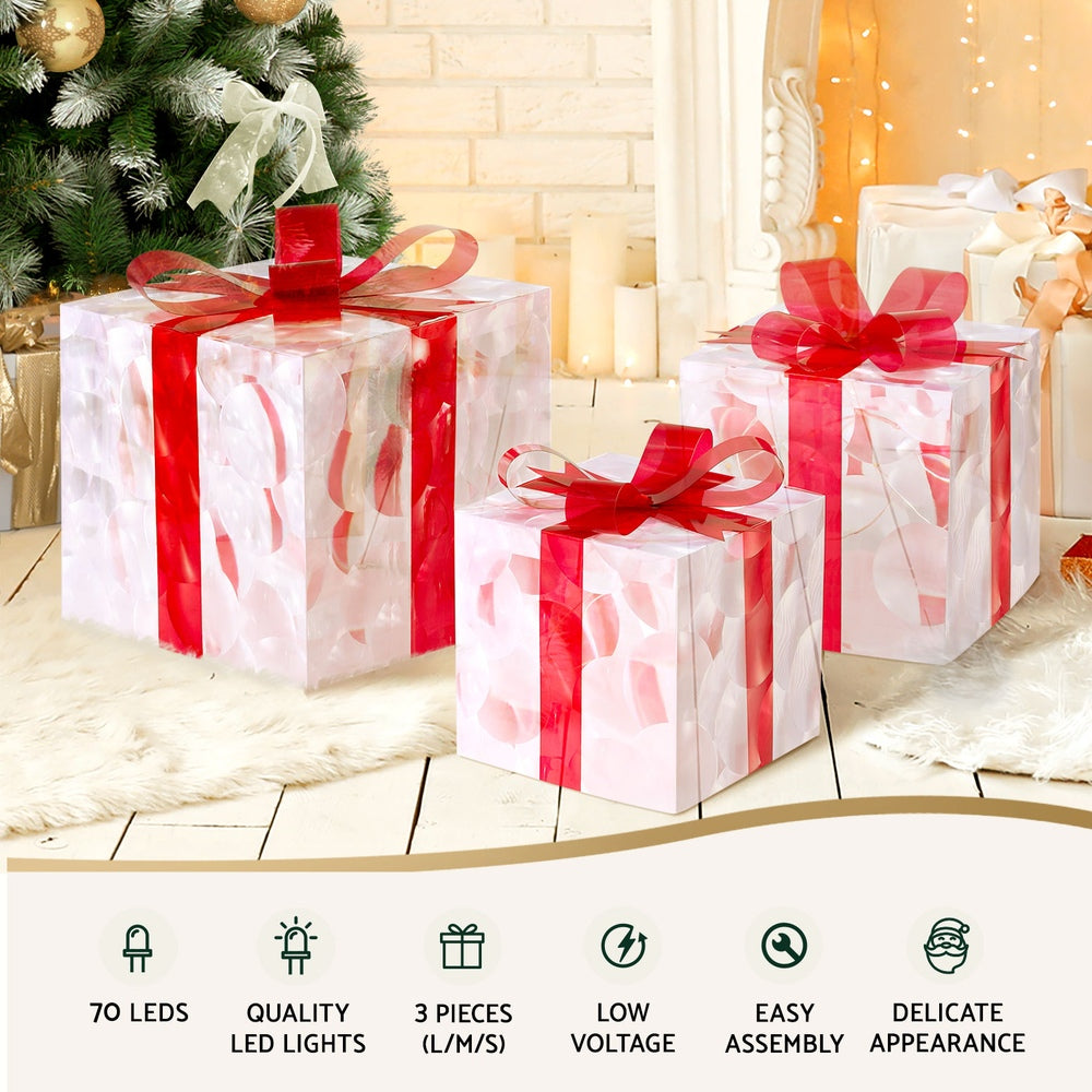 Christmas Lights | 3 PCS | 70 LED | Fairy Light Gift Box |  | Holiday Decor