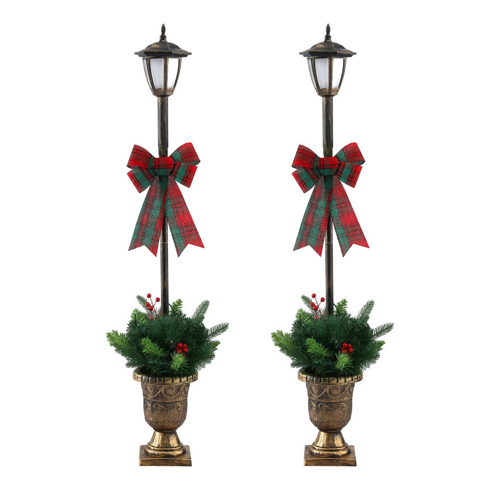 Christmas Lamp Post 125cm | 50 LED Fairy Light Xmas Decoration