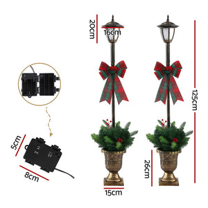 Christmas Lamp Post 125cm | 50 LED Fairy Light Xmas Decoration