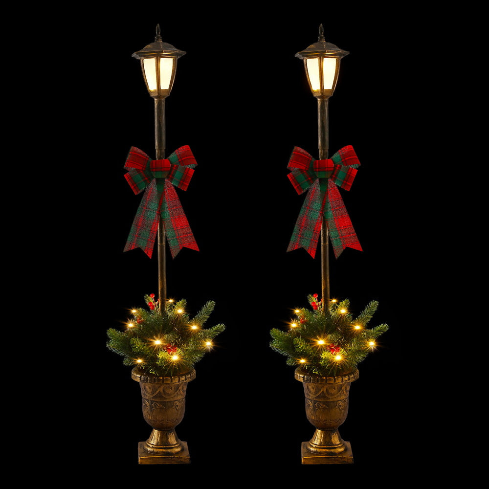 Christmas Lamp Post 125cm | 50 LED Fairy Light Xmas Decoration