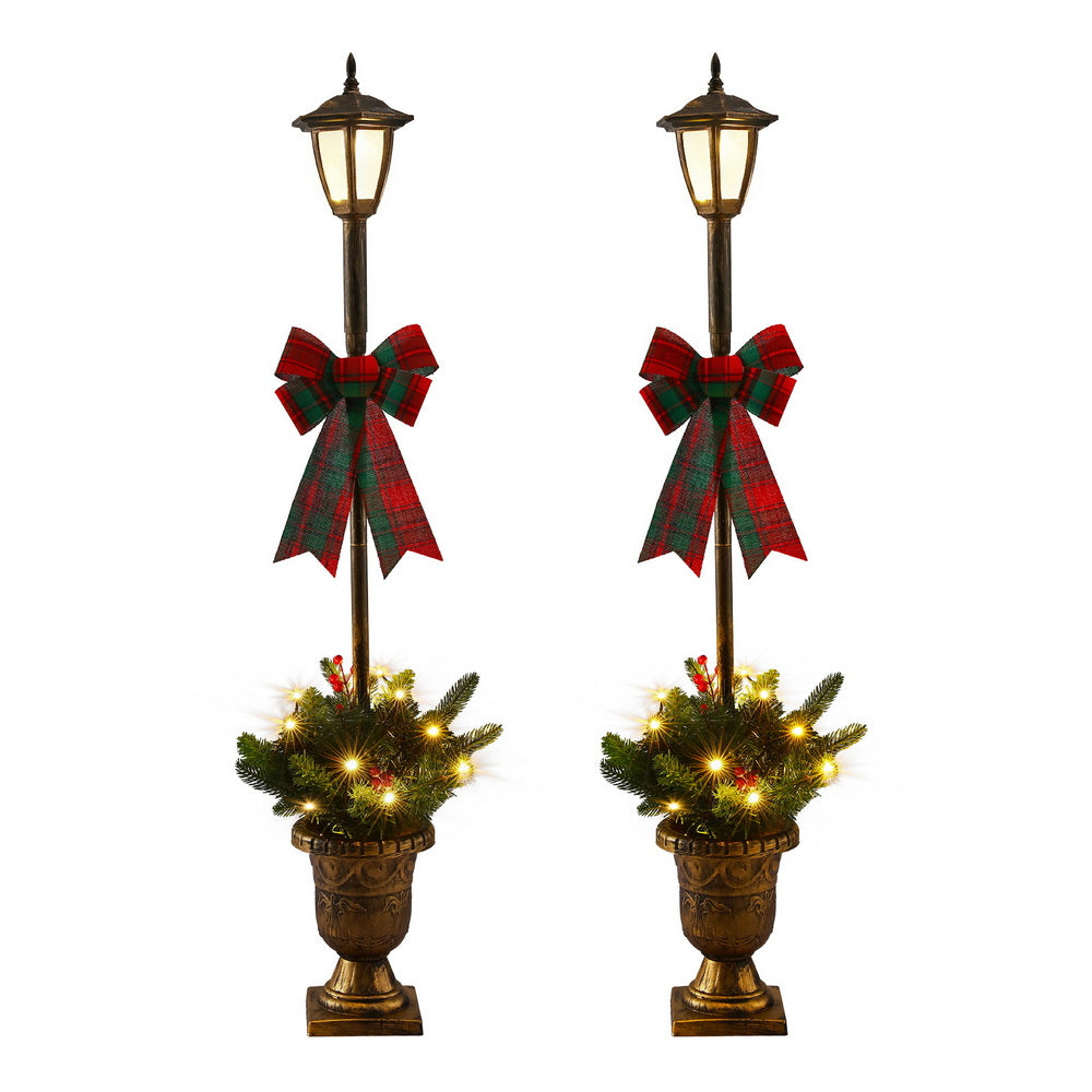 Christmas Lamp Post 125cm | 50 LED Fairy Light Xmas Decoration